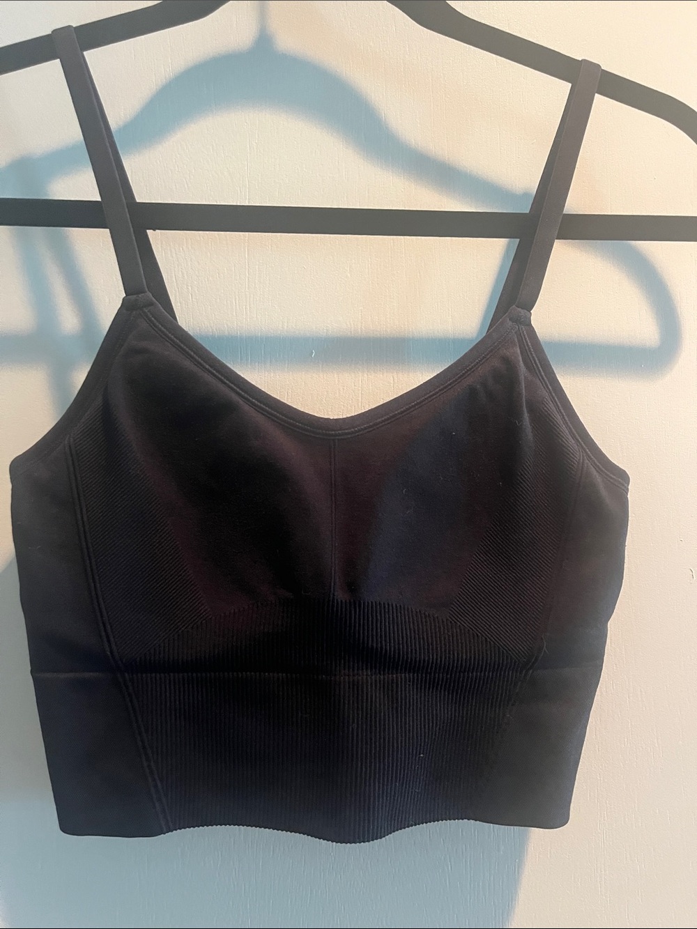All in Motion Black Ribbed Cropped Tank Top
